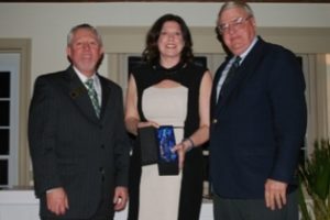 Layton's Chance Winery & Vineyard. Jennifer Layton receiving the Agriculture Ambassador of the Year Award for 2015