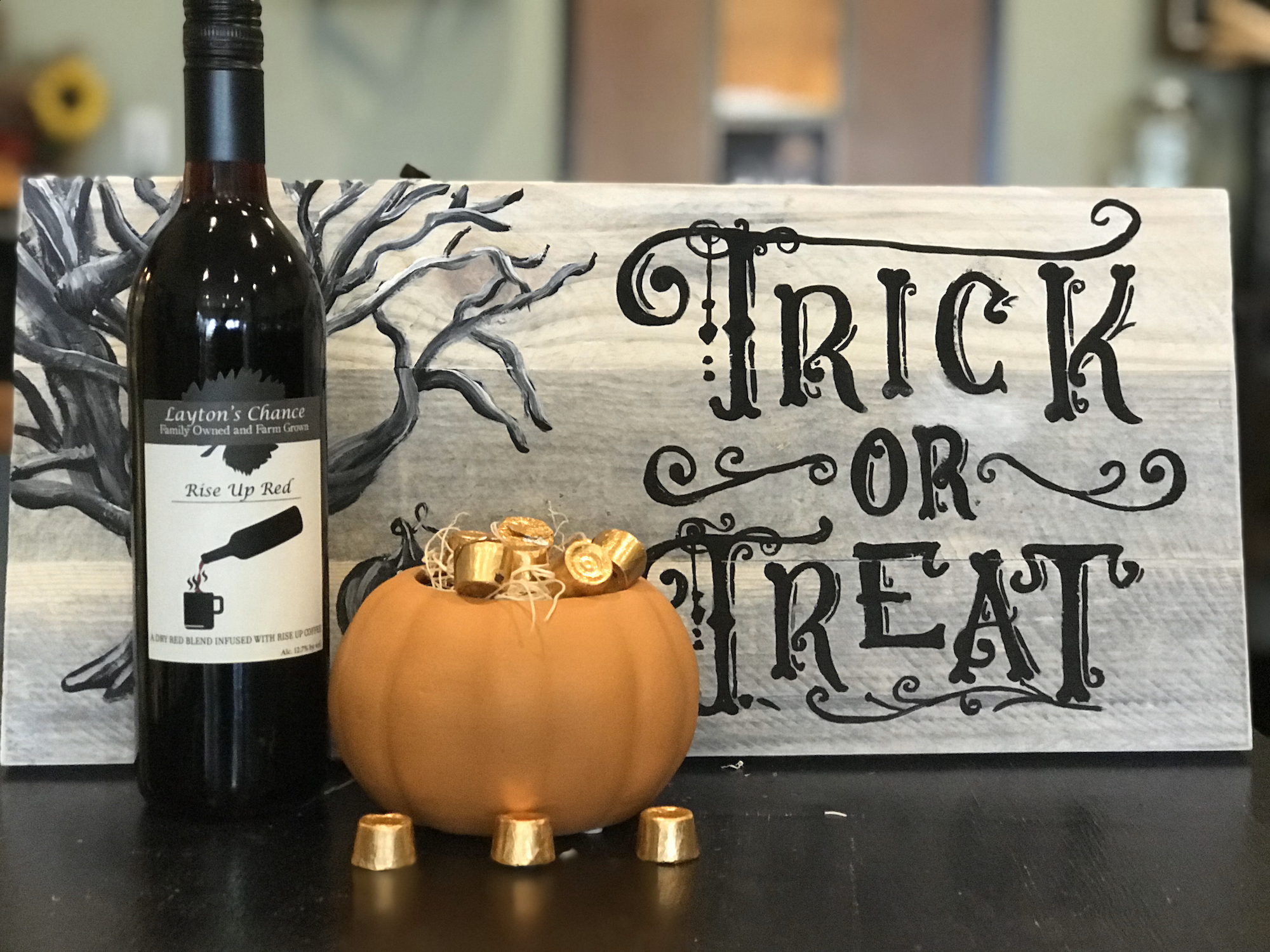 Wine & Halloween Candy